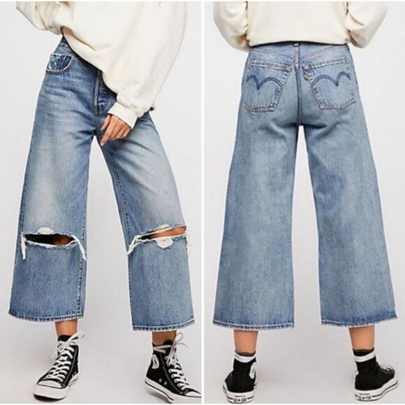 Levi’s X Free People High Water Wide Leg Jeans - 31 - Picture 1 of 13
